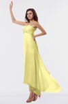 ColsBM Libby Daffodil Romantic Empire Chiffon Tea Length Ruffles Bridesmaid Dresses