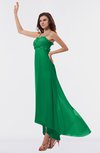 ColsBM Libby Green Romantic Empire Chiffon Tea Length Ruffles Bridesmaid Dresses