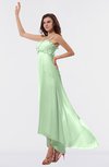 ColsBM Libby Light Green Romantic Empire Chiffon Tea Length Ruffles Bridesmaid Dresses