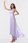 ColsBM Libby Light Purple Romantic Empire Chiffon Tea Length Ruffles Bridesmaid Dresses