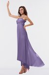 ColsBM Libby Lilac Romantic Empire Chiffon Tea Length Ruffles Bridesmaid Dresses