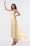 ColsBM Libby Marzipan Romantic Empire Chiffon Tea Length Ruffles Bridesmaid Dresses