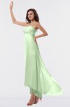 ColsBM Libby Pale Green Romantic Empire Chiffon Tea Length Ruffles Bridesmaid Dresses