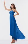 ColsBM Libby Royal Blue Romantic Empire Chiffon Tea Length Ruffles Bridesmaid Dresses