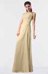 ColsBM Moriah Apricot Gelato Simple Sheath Sleeveless Chiffon Floor Length Sequin Bridesmaid Dresses