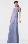ColsBM Moriah Blue Heron Simple Sheath Sleeveless Chiffon Floor Length Sequin Bridesmaid Dresses