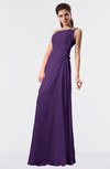 ColsBM Moriah Dark Purple Simple Sheath Sleeveless Chiffon Floor Length Sequin Bridesmaid Dresses