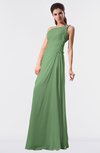 ColsBM Moriah Fair Green Simple Sheath Sleeveless Chiffon Floor Length Sequin Bridesmaid Dresses