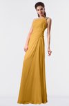 ColsBM Moriah Golden Cream Simple Sheath Sleeveless Chiffon Floor Length Sequin Bridesmaid Dresses