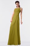ColsBM Moriah Golden Olive Simple Sheath Sleeveless Chiffon Floor Length Sequin Bridesmaid Dresses