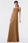 ColsBM Moriah Light Brown Simple Sheath Sleeveless Chiffon Floor Length Sequin Bridesmaid Dresses
