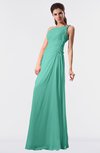 ColsBM Moriah Mint Green Simple Sheath Sleeveless Chiffon Floor Length Sequin Bridesmaid Dresses