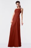 ColsBM Moriah Rust Simple Sheath Sleeveless Chiffon Floor Length Sequin Bridesmaid Dresses