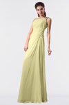 ColsBM Moriah Soft Yellow Simple Sheath Sleeveless Chiffon Floor Length Sequin Bridesmaid Dresses
