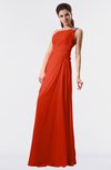 ColsBM Moriah Tangerine Tango Simple Sheath Sleeveless Chiffon Floor Length Sequin Bridesmaid Dresses