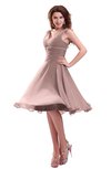 ColsBM Marina Nectar Pink Informal Zipper Chiffon Knee Length Sequin Bridesmaid Dresses