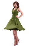 ColsBM Marina Olive Green Informal Zipper Chiffon Knee Length Sequin Bridesmaid Dresses