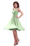 ColsBM Marina Pale Green Informal Zipper Chiffon Knee Length Sequin Bridesmaid Dresses