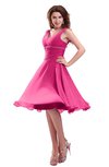 ColsBM Marina Rose Pink Informal Zipper Chiffon Knee Length Sequin Bridesmaid Dresses