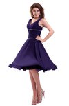 ColsBM Marina Royal Purple Informal Zipper Chiffon Knee Length Sequin Bridesmaid Dresses