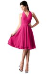ColsBM Holly Fandango Pink Simple A-line Sleeveless Zipper Chiffon Graduation Dresses