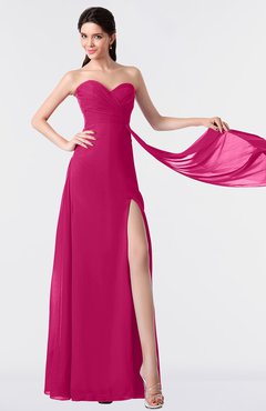ColsBM Vivian Beetroot Purple Modern A-line Sleeveless Backless Split-Front Bridesmaid Dresses