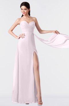 ColsBM Vivian Blush Modern A-line Sleeveless Backless Split-Front Bridesmaid Dresses