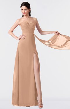 ColsBM Vivian Burnt Orange Modern A-line Sleeveless Backless Split-Front Bridesmaid Dresses