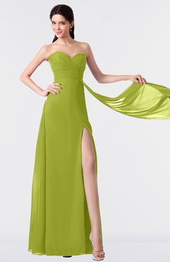 ColsBM Vivian Green Oasis Modern A-line Sleeveless Backless Split-Front Bridesmaid Dresses