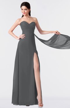 ColsBM Vivian Grey Modern A-line Sleeveless Backless Split-Front Bridesmaid Dresses
