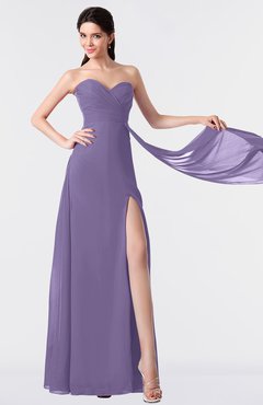 ColsBM Vivian Lilac Modern A-line Sleeveless Backless Split-Front Bridesmaid Dresses