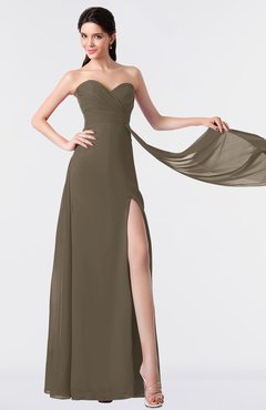 ColsBM Vivian Otter Modern A-line Sleeveless Backless Split-Front Bridesmaid Dresses