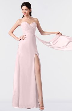 ColsBM Vivian Petal Pink Modern A-line Sleeveless Backless Split-Front Bridesmaid Dresses