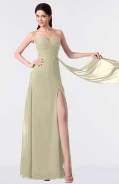 ColsBM Vivian Putty Modern A-line Sleeveless Backless Split-Front Bridesmaid Dresses