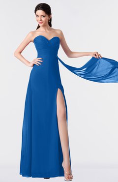 ColsBM Vivian Royal Blue Modern A-line Sleeveless Backless Split-Front Bridesmaid Dresses