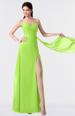 ColsBM Vivian Sharp Green Modern A-line Sleeveless Backless Split-Front Bridesmaid Dresses