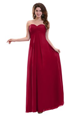 ColsBM Annalee Dark Red Plain Sweetheart Sleeveless Backless Chiffon Floor Length Bridesmaid Dresses