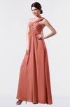 ColsBM Nayeli Crabapple Plain Empire Sleeveless Zip up Floor Length Pleated Bridesmaid Dresses