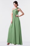 ColsBM Nayeli Fair Green Plain Empire Sleeveless Zip up Floor Length Pleated Bridesmaid Dresses