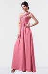 ColsBM Nayeli Watermelon Plain Empire Sleeveless Zip up Floor Length Pleated Bridesmaid Dresses