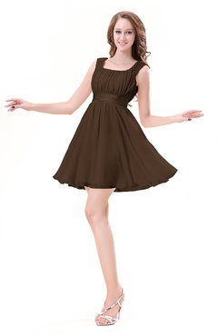 ColsBM Genesis Chocolate Brown Elegant Scoop Sleeveless Zipper Chiffon Bridesmaid Dresses