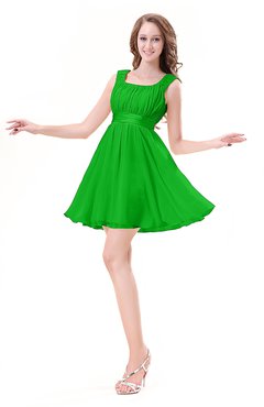 ColsBM Genesis Classic Green Elegant Scoop Sleeveless Zipper Chiffon Bridesmaid Dresses