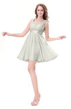 ColsBM Genesis Cream Elegant Scoop Sleeveless Zipper Chiffon Bridesmaid Dresses