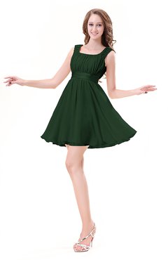 ColsBM Genesis Hunter Green Elegant Scoop Sleeveless Zipper Chiffon Bridesmaid Dresses