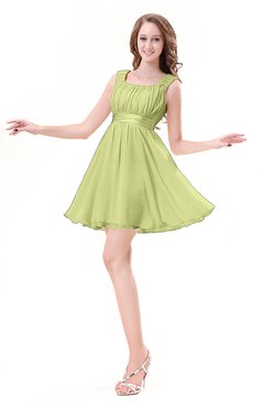 ColsBM Genesis Lime Sherbet Elegant Scoop Sleeveless Zipper Chiffon Bridesmaid Dresses