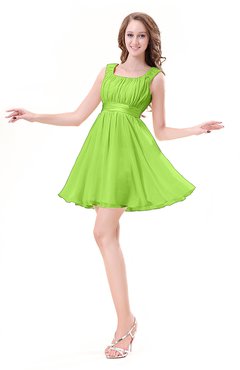 ColsBM Genesis Sharp Green Elegant Scoop Sleeveless Zipper Chiffon Bridesmaid Dresses