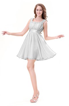 ColsBM Genesis White Elegant Scoop Sleeveless Zipper Chiffon Bridesmaid Dresses