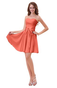 ColsBM Ally Fusion Coral Cute Sweetheart Backless Chiffon Mini Homecoming Dresses