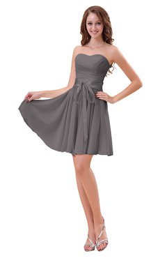ColsBM Ally Ridge Grey Cute Sweetheart Backless Chiffon Mini Homecoming Dresses