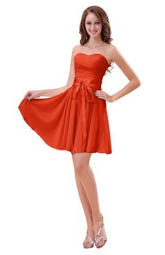 ColsBM Ally Tangerine Tango Cute Sweetheart Backless Chiffon Mini Homecoming Dresses